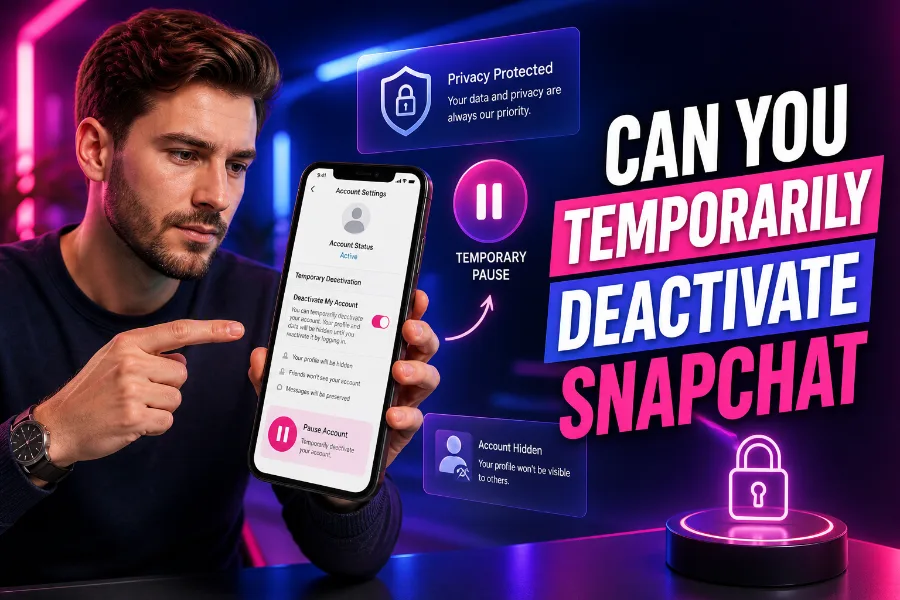 can you temporarily deactivate snapchat